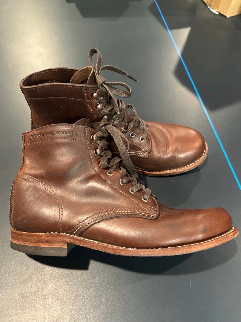 Wolverine 1000 Mile Evans Classic Boots Mens 8 D Brown Leather Casual Dress